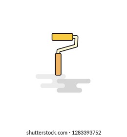 Flat Paint roller  Icon. Vector