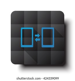 Flat Pairing icon on black app button with drop shadow