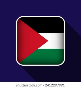 Flat Palestine Flag Background Vector Illustration