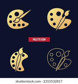 Flat palette icon symbol vector Illustration.