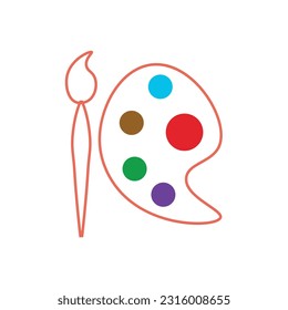 Símbolo de símbolo de paleta plana vector Ilustración.
