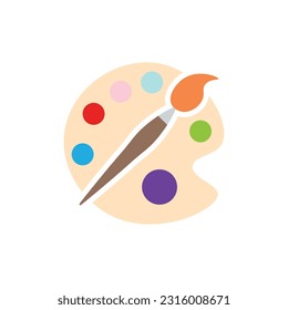 Flat palette icon symbol vector Illustration.