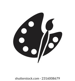 Flat palette icon symbol vector Illustration.