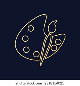 Flat palette icon symbol vector Illustration.