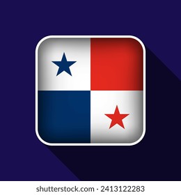 Flat Panama Flag Background Vector Illustration