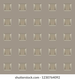 Flat panel grille with square holes. Seamless background for your site