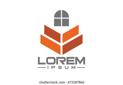flat paper architecture logo