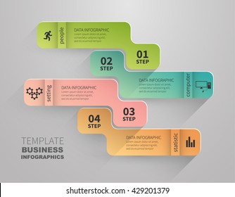flat paper banners vector infographics, banner set template technology