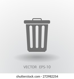 Flat a paper basket icon. vector.