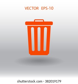 Pon un icono de la canasta de papel. vector.