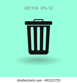 Pon un icono de la canasta de papel. vector.