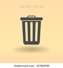 Pon un icono de la canasta de papel. ilustración vectorial
