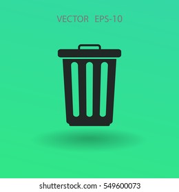 Pon un icono de la canasta de papel. ilustración vectorial
