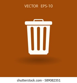 Pon un icono de la canasta de papel. ilustración vectorial