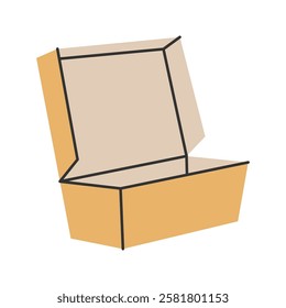 Flat Paper Box, eco-friendly packaging solutions, perfect for branding and restaurant use.