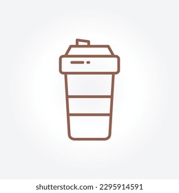 Flachpapier-Kaffeetasse-Umriss