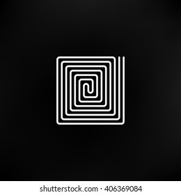 Flat paper cut style icon of floor heating. Vector illustration