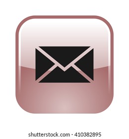 Flat paper cut style icon of envelope. E-mail symbol