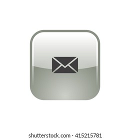 Flat paper cut style icon of envelope. E-mail symbol