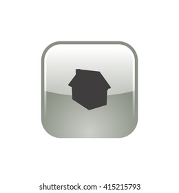 Flat paper cut style icon of house model vector illustration