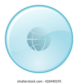 Flat paper cut style icon of globe. Vector illustration
