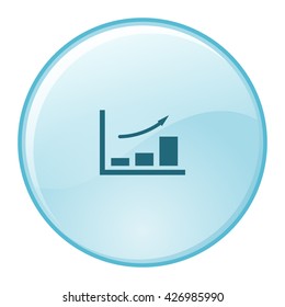 Flat paper cut style icon of a diagram. Vector illustration