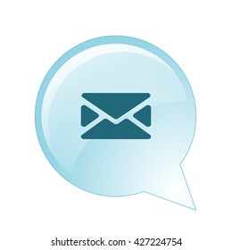 Flat paper cut style icon of envelope. E-mail symbol