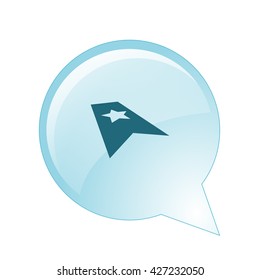 Flat paper cut style icon of web bookmark. Vector illustration