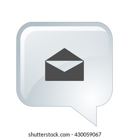 Flat paper cut style icon of envelope. E-mail symbol