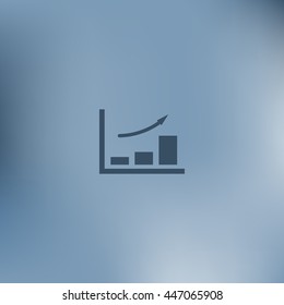 Flat paper cut style icon of a diagram. Vector illustration