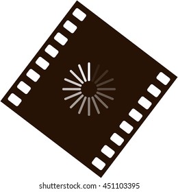 Flat paper cut style icon of refresh symbol. Vector illustration