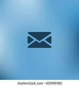 Flat paper cut style icon of envelope. E-mail symbol