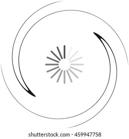 Flat paper cut style icon of refresh symbol. Vector illustration