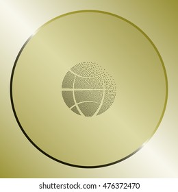 Flat paper cut style icon of globe. Vector illustration