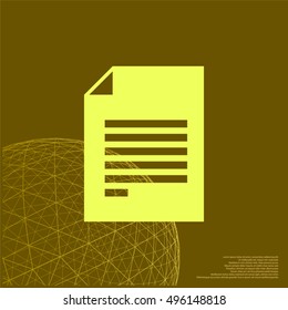 Flat paper cut style icon of text searching vector illustration