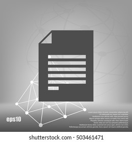 Flat paper cut style icon of text searching vector illustration