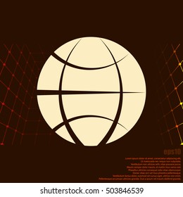 Flat paper cut style icon of globe. Vector illustration