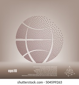 Flat paper cut style icon of globe. Vector illustration