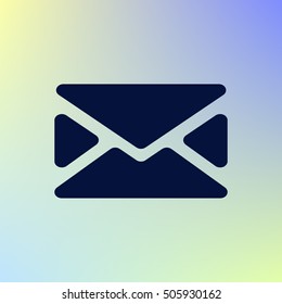Flat paper cut style icon of envelope. E-mail symbol