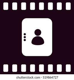 Flat paper cut style icon of an address book. Vector illustration