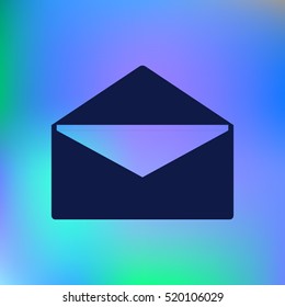 Flat paper cut style icon of envelope. E-mail symbol
