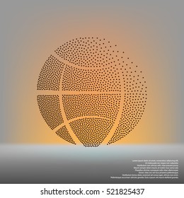 Flat paper cut style icon of globe. Vector illustration
