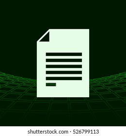 Flat paper cut style icon of text searching vector illustration
