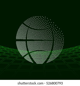 Flat paper cut style icon of globe. Vector illustration
