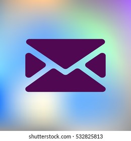 Flat paper cut style icon of envelope. E-mail symbol