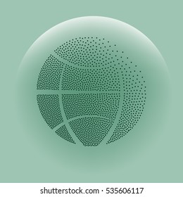 Flat paper cut style icon of globe. Vector illustration