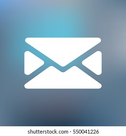 Flat paper cut style icon of envelope. E-mail symbol