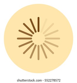 Flat paper cut style icon of refresh symbol. Vector illustration
