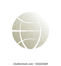 Flat paper cut style icon of globe. Vector illustration
