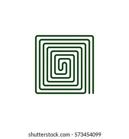 Flat paper cut style icon of floor heating. Vector illustration